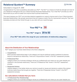 RQ® Detailed Assessment Report RQ™: Detailed Assessment Report