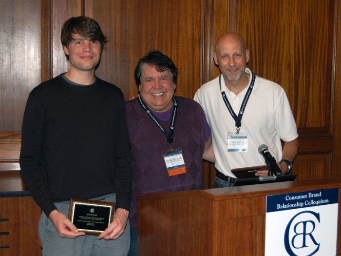 Dr. Nicolas Kervyn and Chris Malone Accept the Award